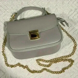 Bella Russo Faux Gray Gold Tone Purse Chain and Accents Purse